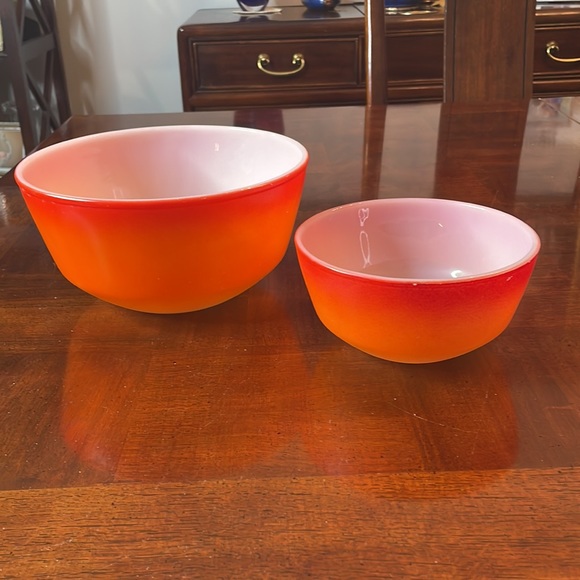 Fire King Ombre Red Orange